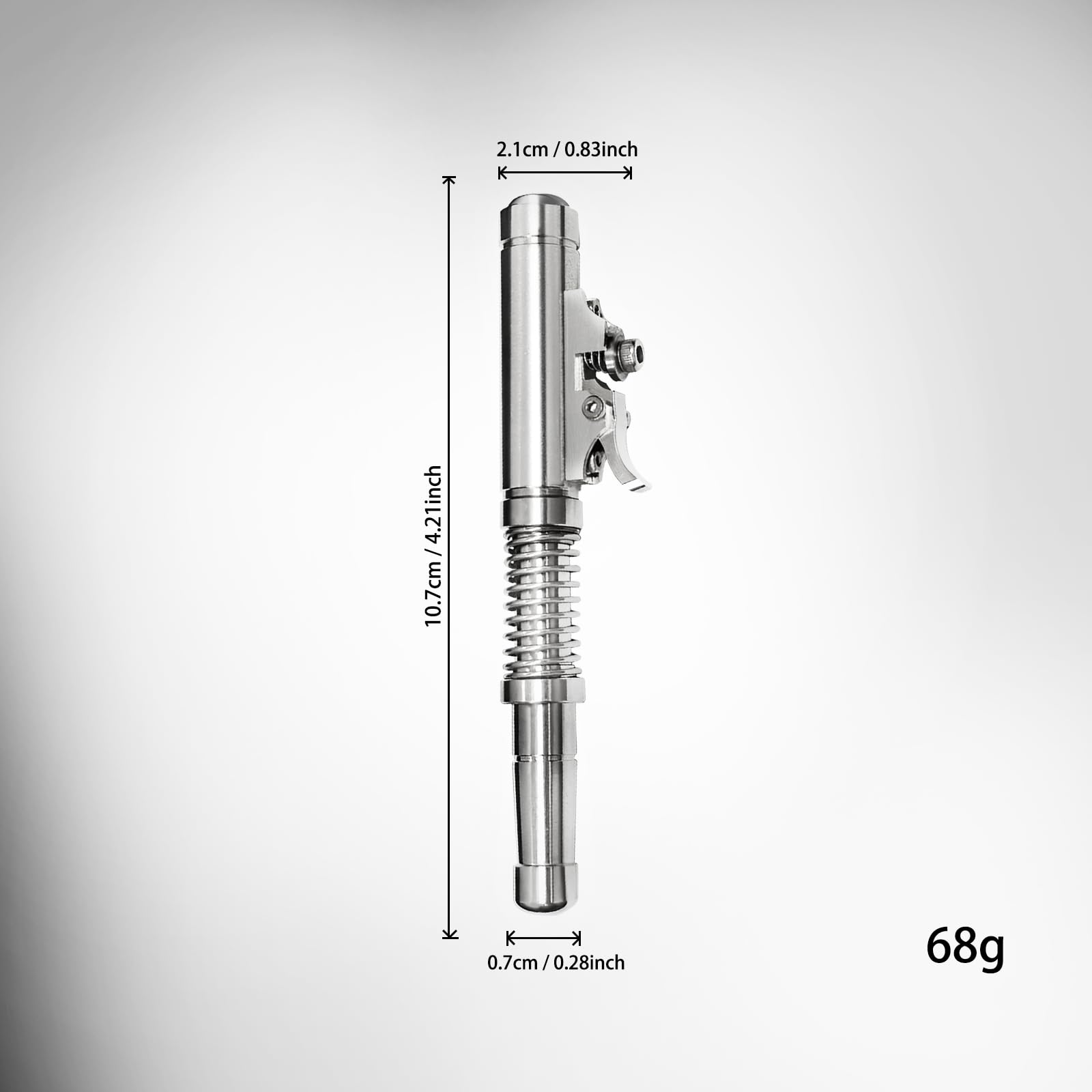 Dr.Metalleung Heavy-Duty EDC Ballpoint Pen - Stainless Steel, Refillable, Push Cap Mechanism