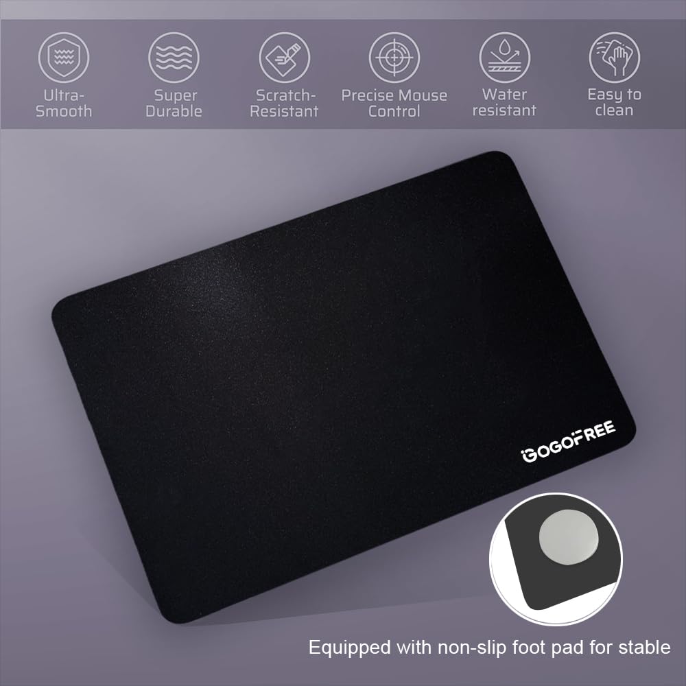 Glass Gaming Mouse Pad, Professional Esport Tempered Glass Mouse Pad Ultra-Smooth Micro-Etched