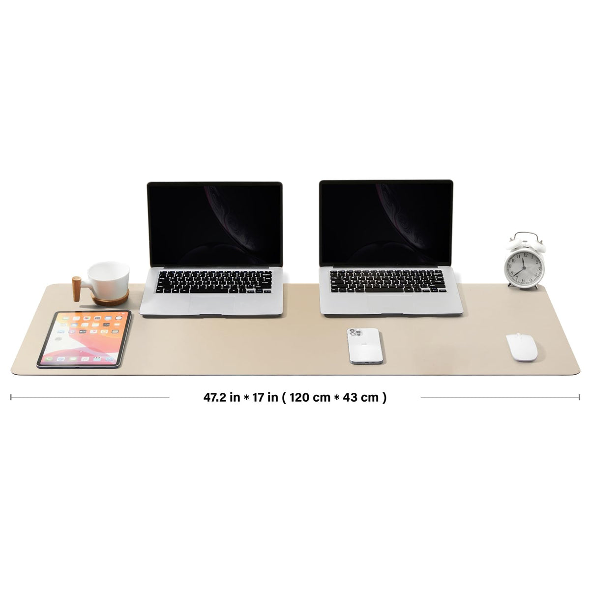 Large Desk Mat - 47.2"x 17" Non-Slip PU Desk Pad for Office and Home - Ideal for Large Mouse Pad