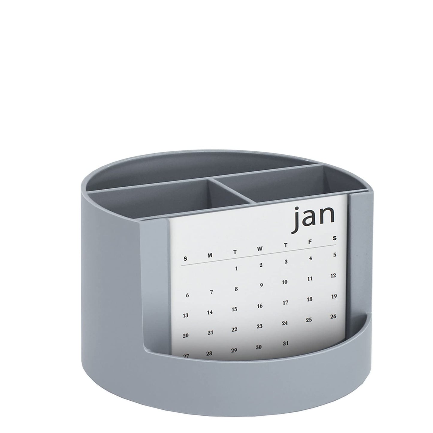 Acrimet Compact Desktop Organizer, 4 Spacious Slots, Round Pencil and Accessories Holder with Photo
