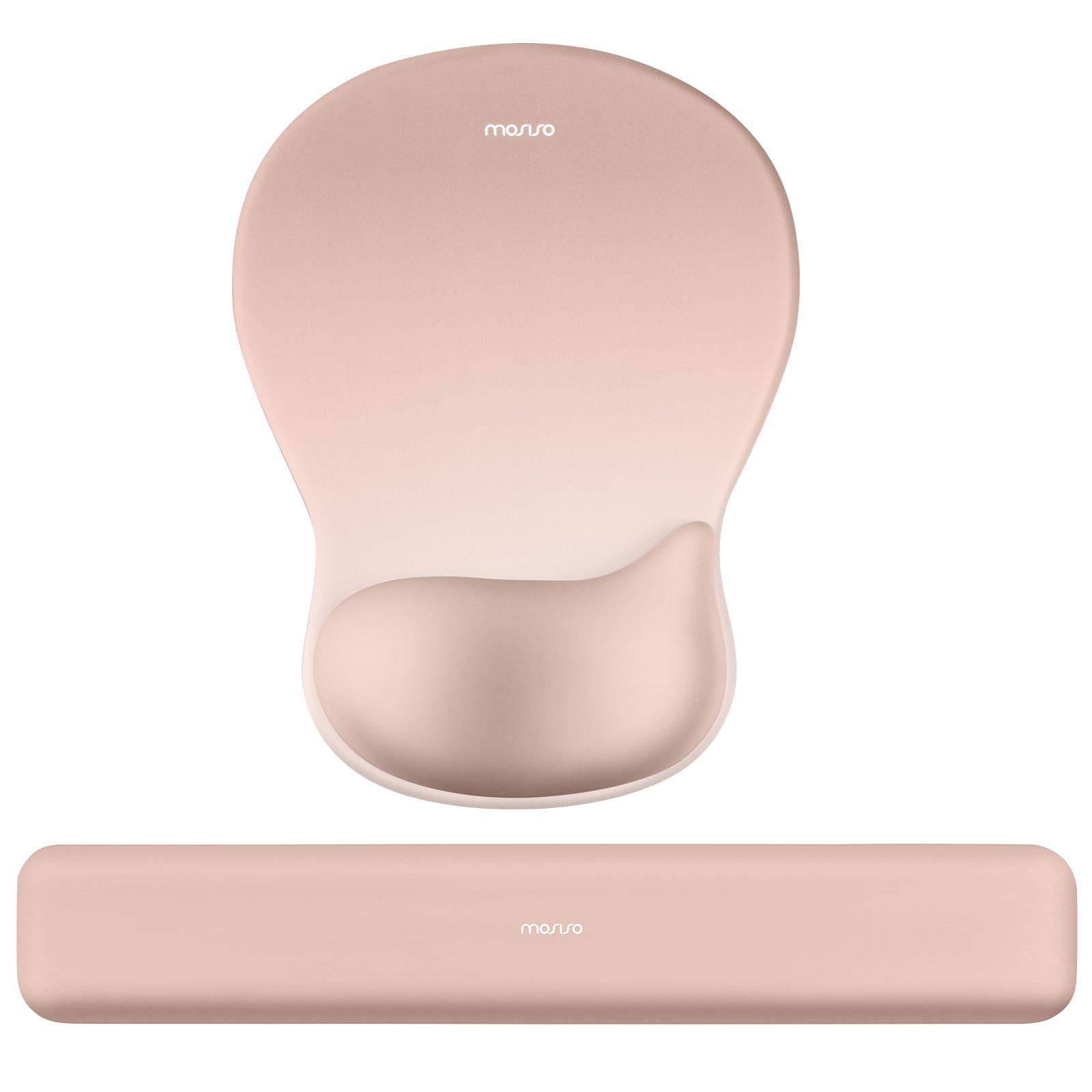 MOSISO Wrist Rest Support for Mouse Pad & Keyboard Set, Nude