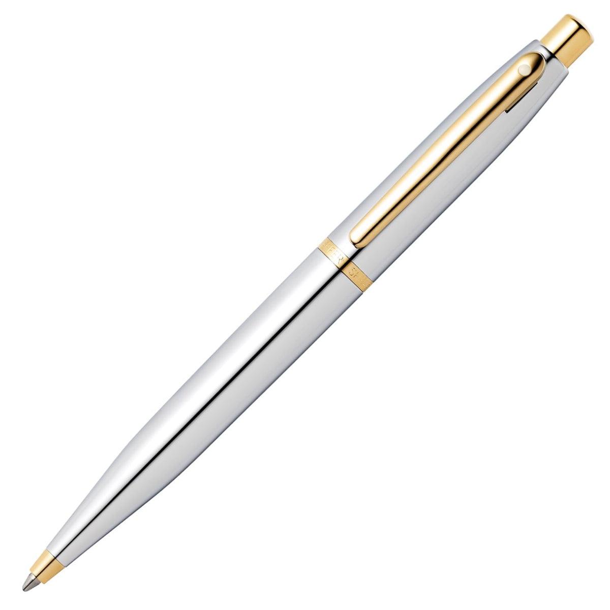 Sheaffer VFM Chrome Ballpoint Pen with Gold Tone Appointments