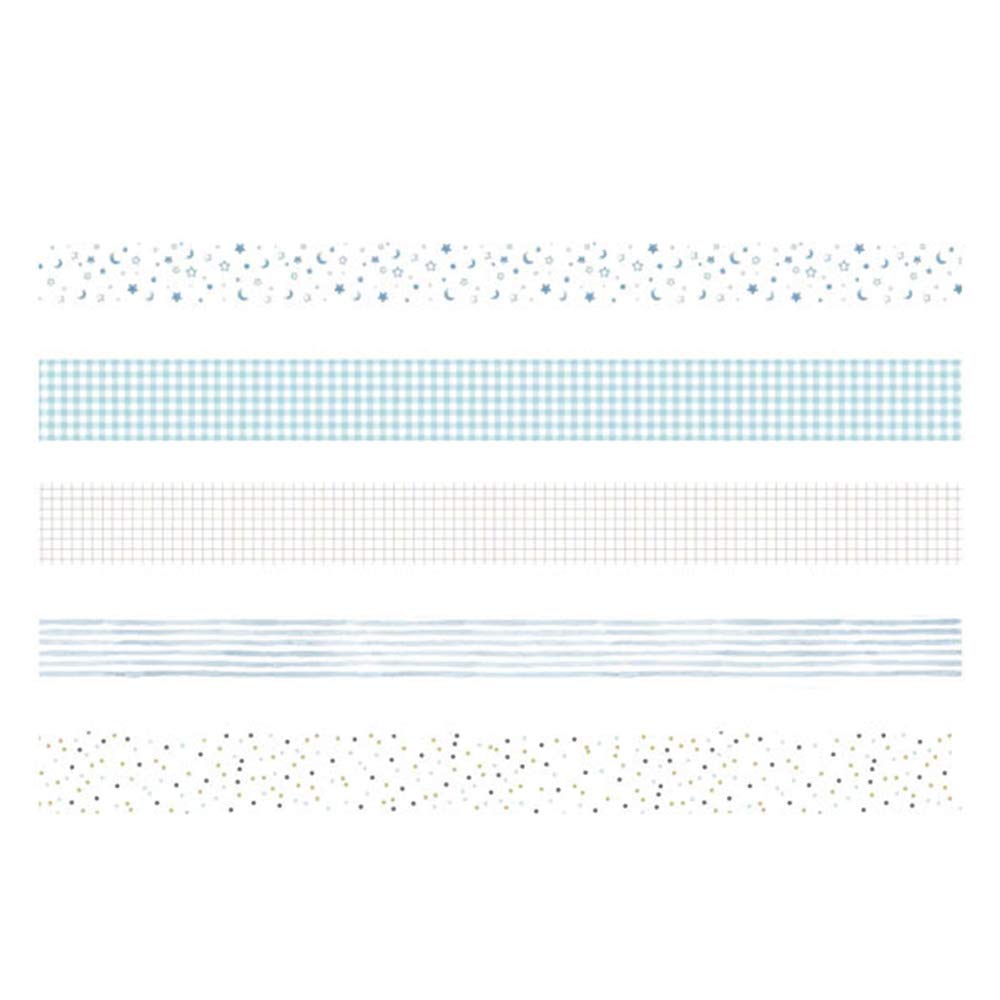 YUBBAEX 5 Rolls Washi Tape Set Creative Basic Skinny Masking Decorative Tapes for Arts, DIY Crafts
