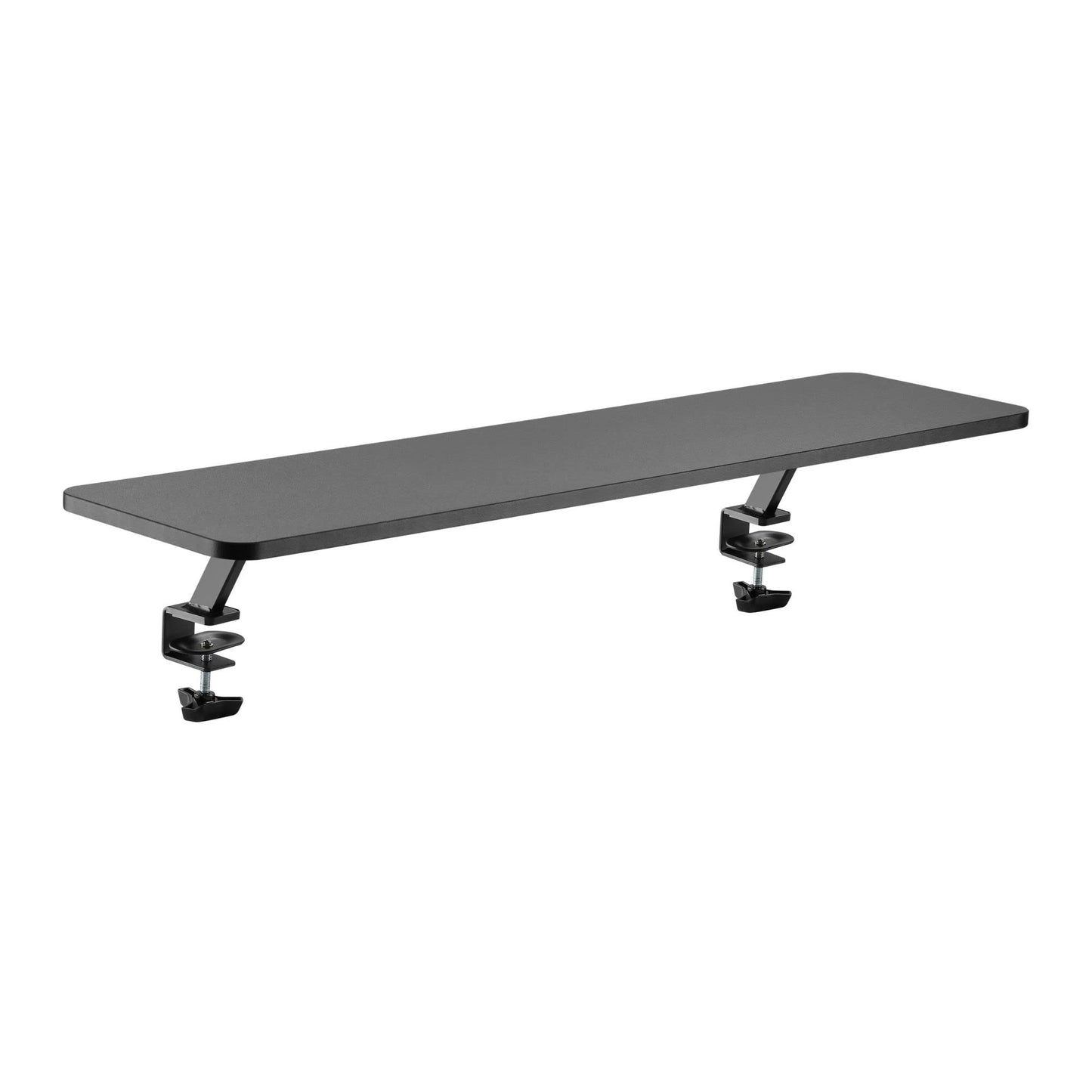 Kantek Ergonomic Mounted Computer Monitor Riser Stand, Floating Desk Shelf, Clamp On Base