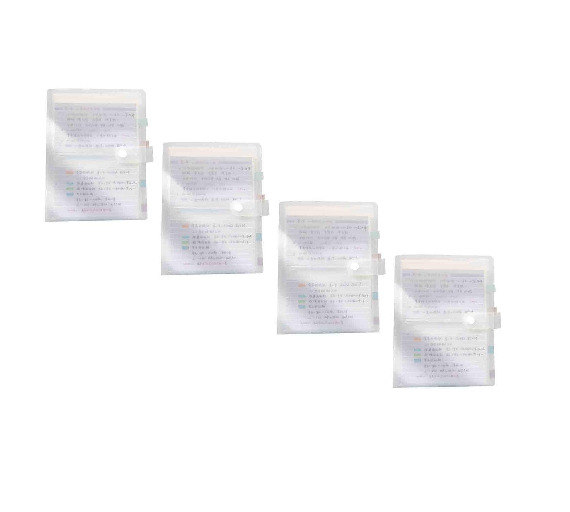YOAVIP 3x5 Index Cards Clear Plastic Holder Organizer Pouches Book Binder 40 Page Hold 160 Cards 4