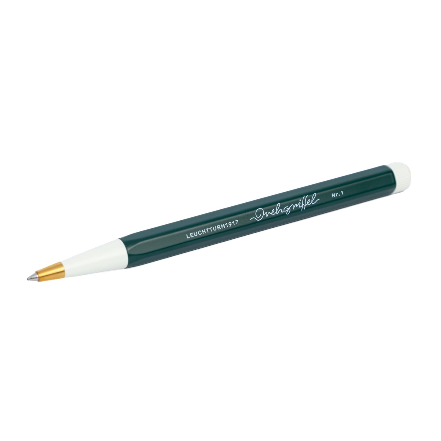 LEUCHTTURM1917 - Drehgriffel Writing Pen (Forest Green) - Ballpoint Pen with Royal Blue Ink Included
