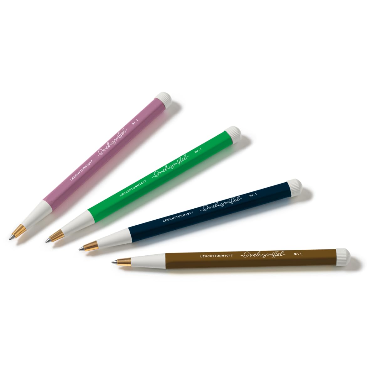 LEUCHTTURM1917 372220 Twist Pen No. 1, Brass, Aluminum, Gel Pen with Black Ink, Design
