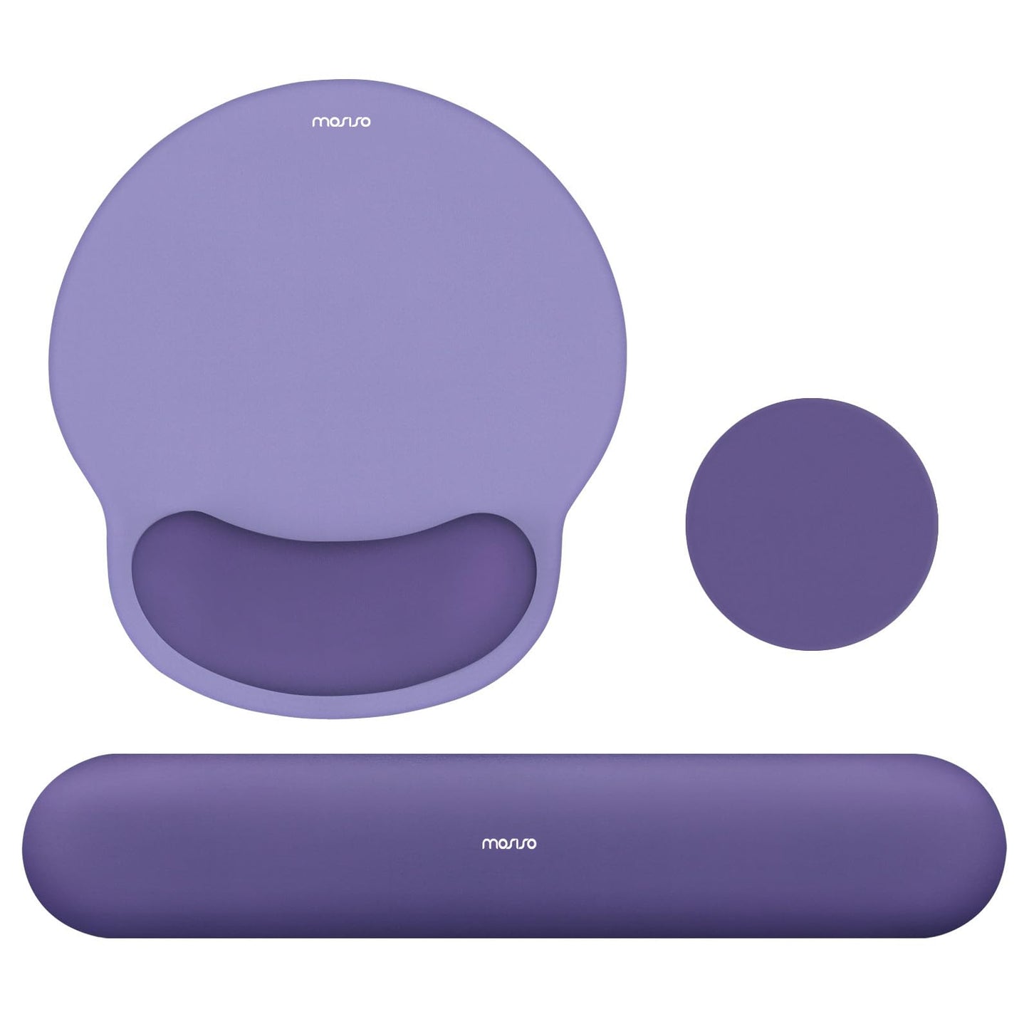 MOSISO Wrist Rest Support for Mouse Pad&Keyboard Set, Imperial Purple