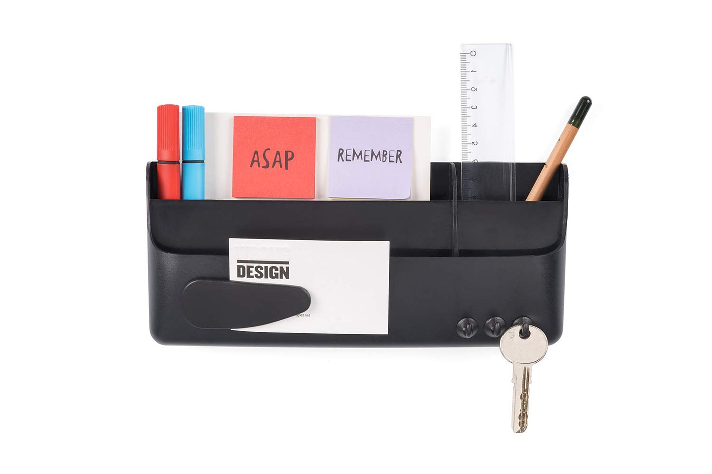 Bi-Office Bi-Silque Magnetic Smart Accessory Box - Black