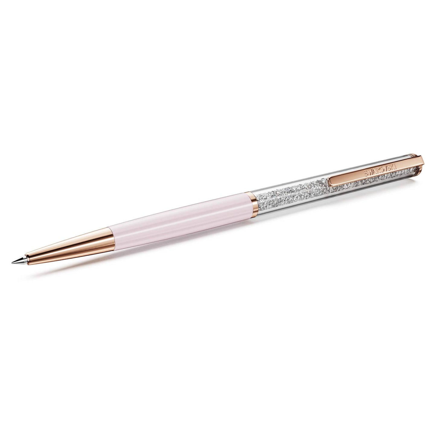 Swarovski Crystalline Silk ballpoint pen, Pink, Pink lacquered, Rose gold-tone plated