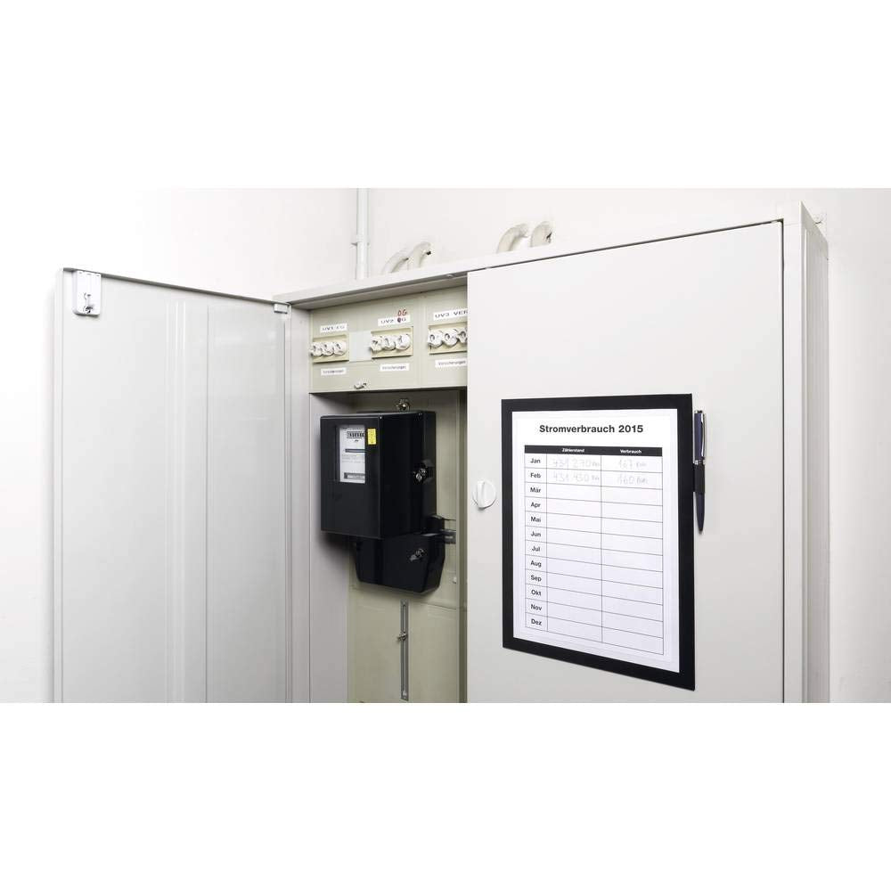 Durable Magnetic Frame Duraframe Note A4, Black, Self-Adhesive