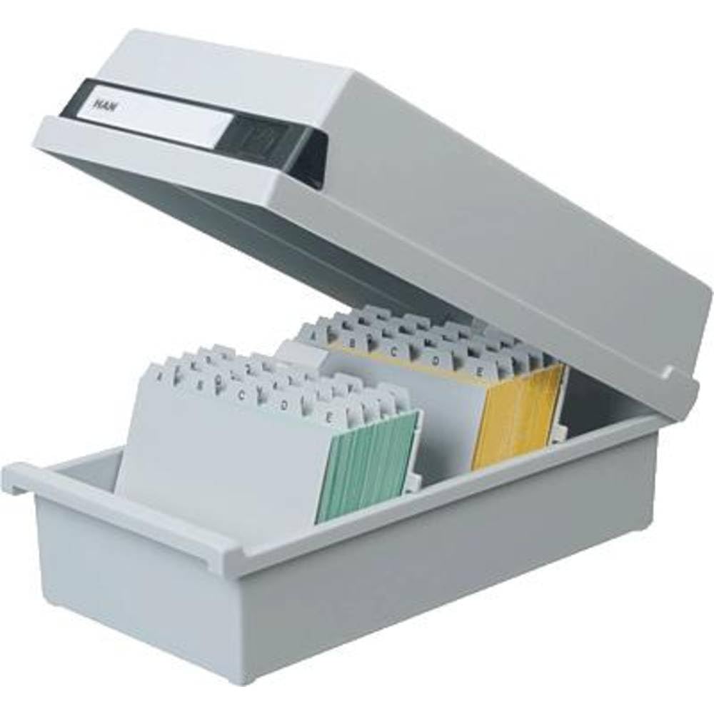 HAN 956-11, Card Filing Box A6 Landscape. Innovative, Attractive Design Holds 1,300 Cards