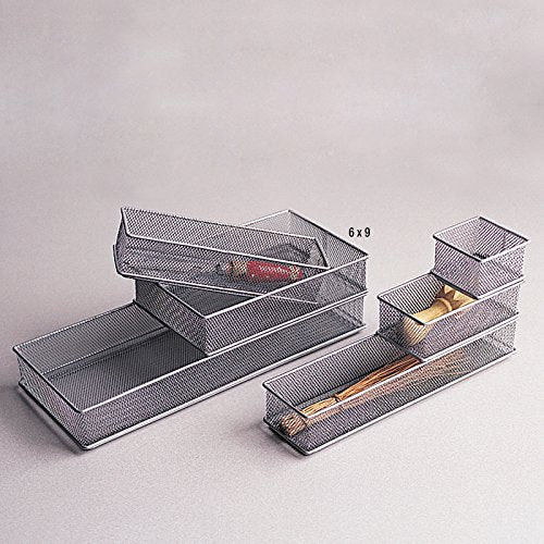 Design Ideas Mesh Drawer Store, Silver, 6 by 9-Inch (120949)
