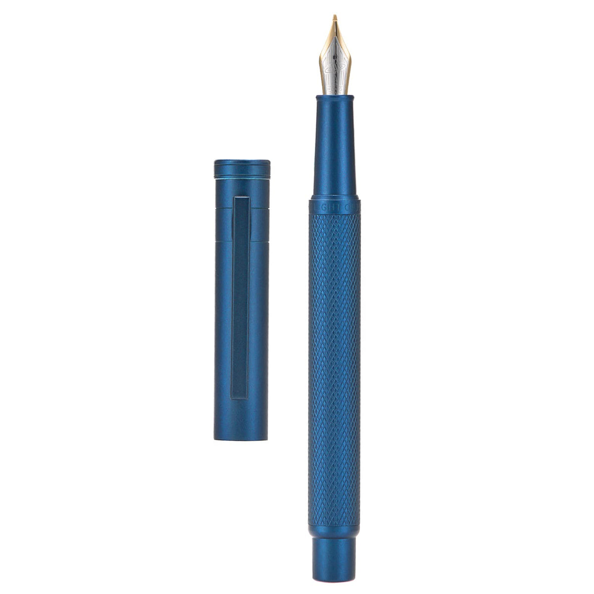 Hongdian 1851 Dark Blue Forest Fountain Pen Blade Nib Classic Design Calligraphy Pen with Converter
