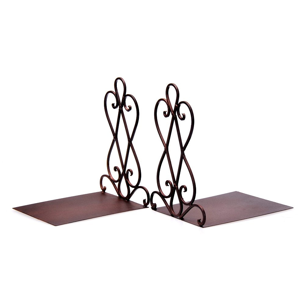 Artkingdome Vintage Metal Bookends for Heavy Books, Non-Slip Book Stoppers for Shelves, Farmhouse