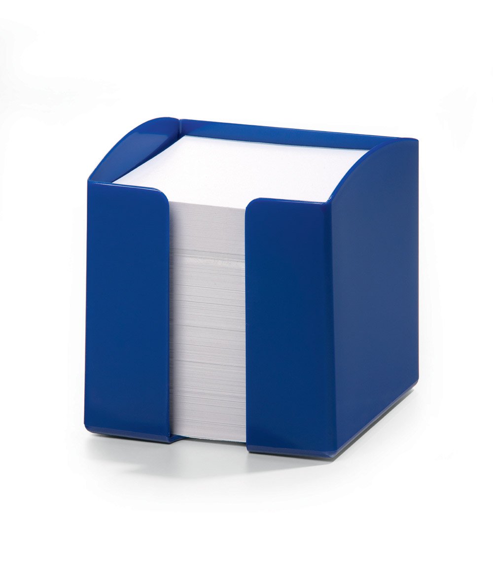 Durable Trend Note Box with 800 White Paper Notes - Opaque Blue