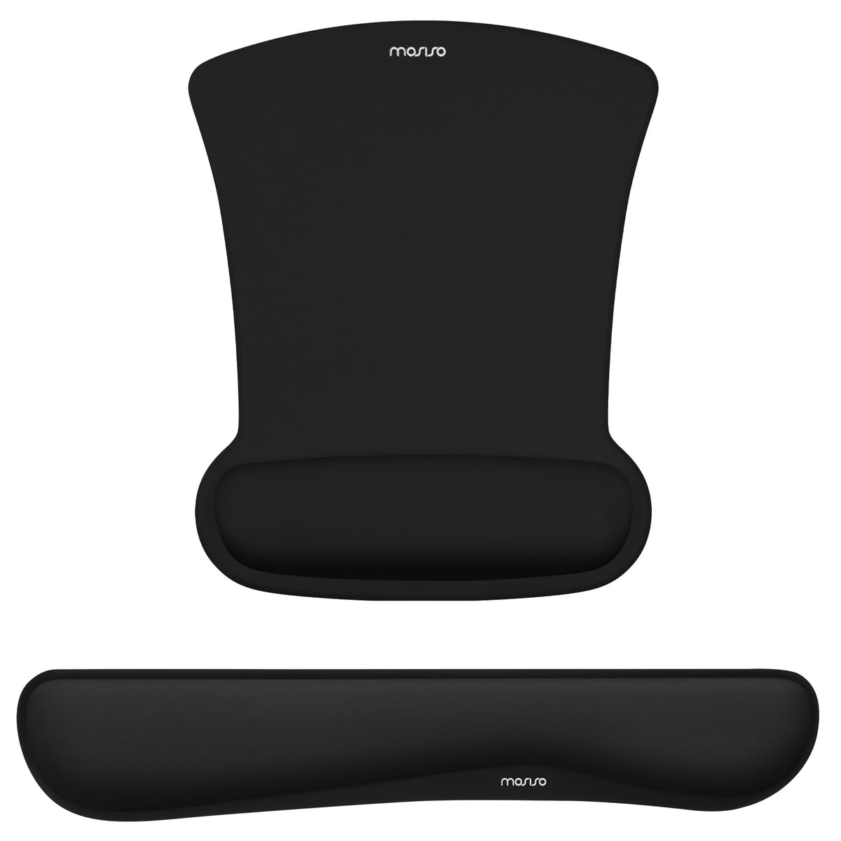 MOSISO Wrist Rest Support for Mouse Pad & Keyboard Set, Black