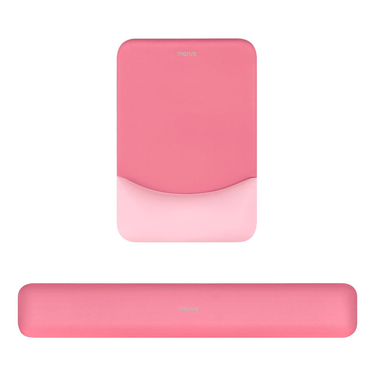MOSISO Wrist Rest Support Mouse Pad & Keyboard Set, Melon Pink