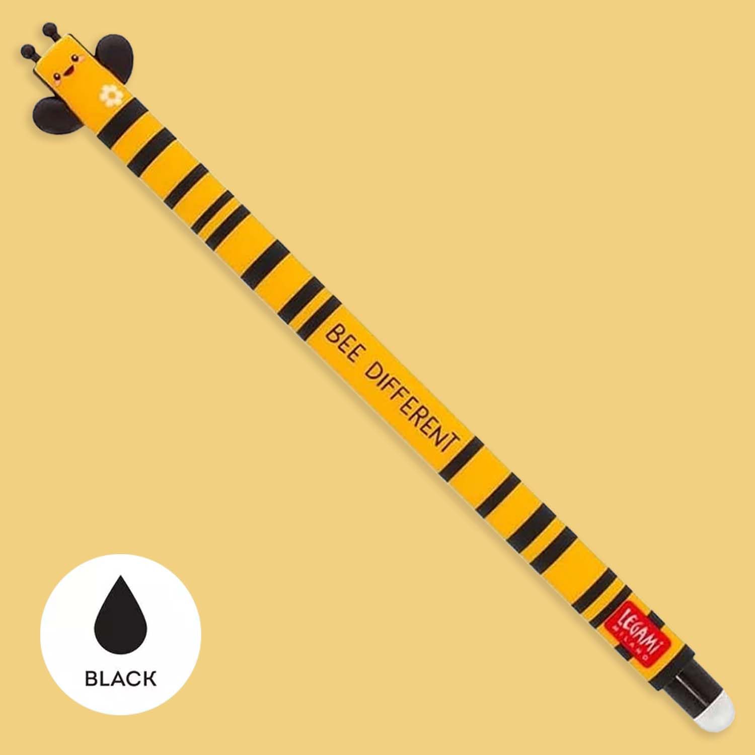 LEGAMI - Set of 3 Erasable Gel Pens + 3 Black Refills, with Thermosensitive Erase Ink, Range of ink