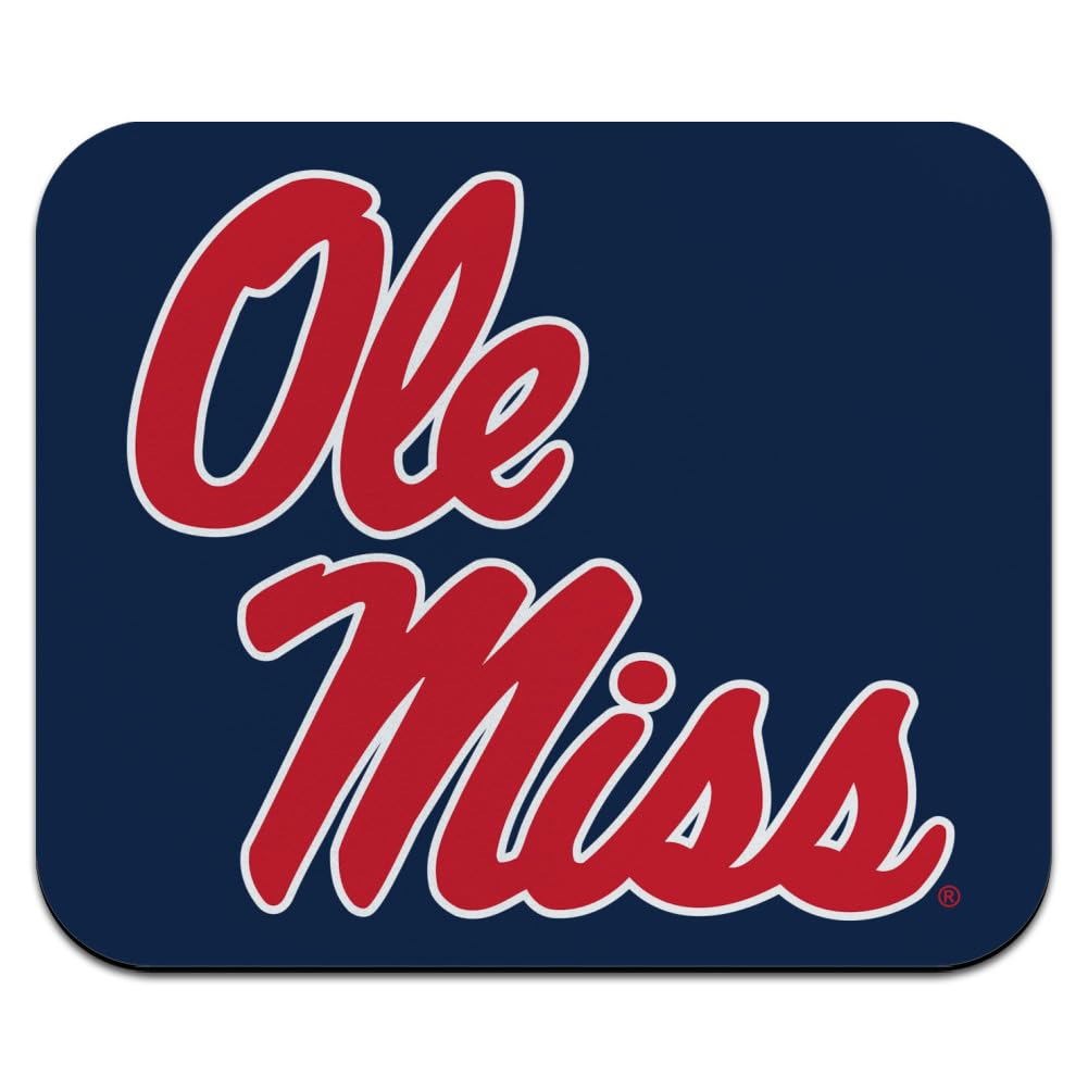 University of Mississippi Primary Logo Low Profile Thin Mouse Pad Mousepad
