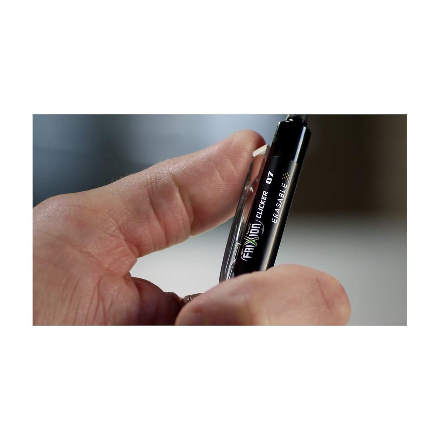 PILOT FriXion Clicker Erasable Gel Ink Pens, Fine Point 0.7mm, Black, 12Pk