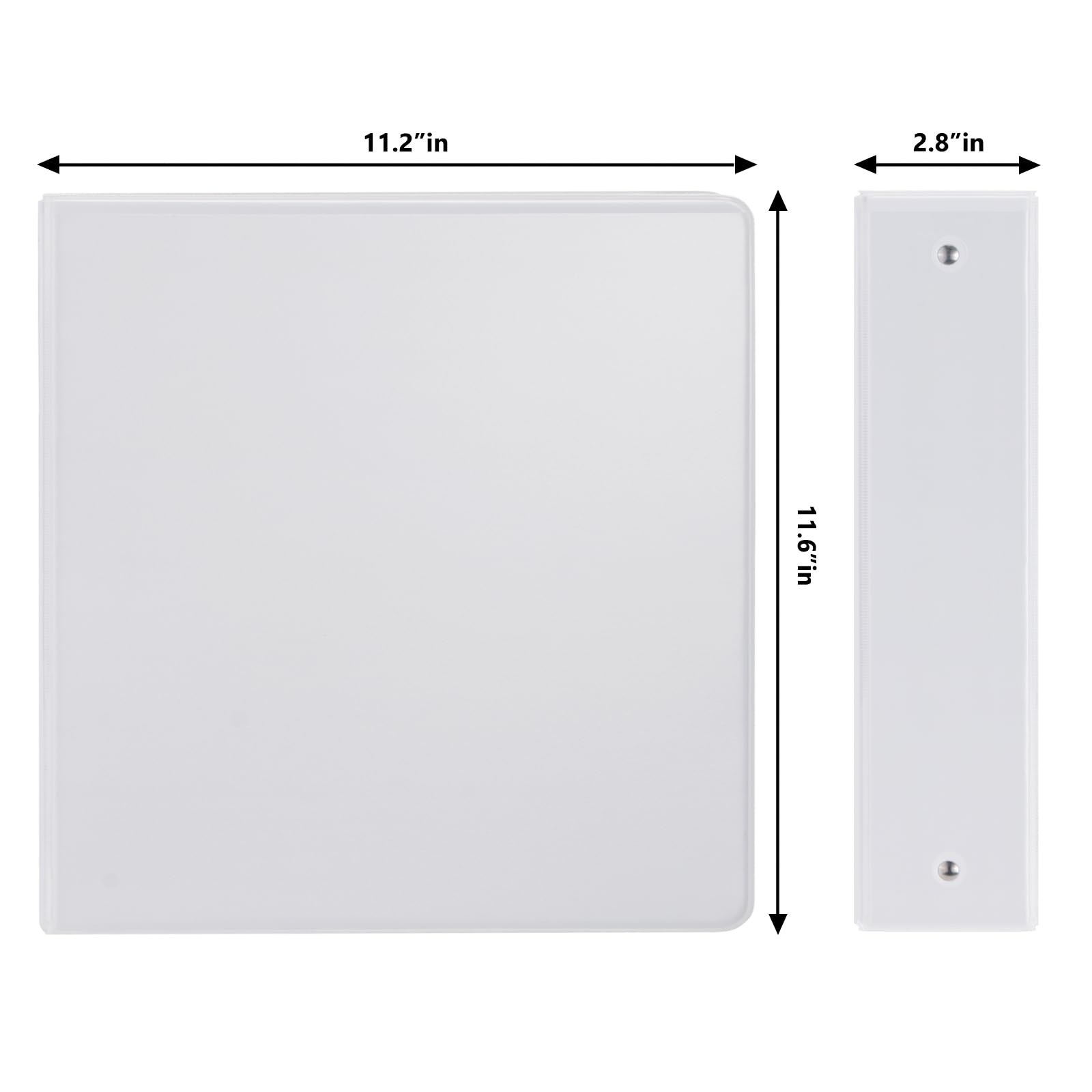 COMIX Sturdy 3 Ring Binder 2 Inch with Clear View Cover
