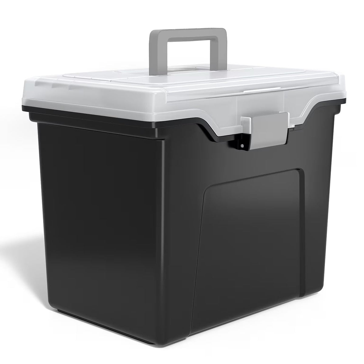 STAPLES File Box Portable Tote, Letter Size, Black, 2-Pack, Handle