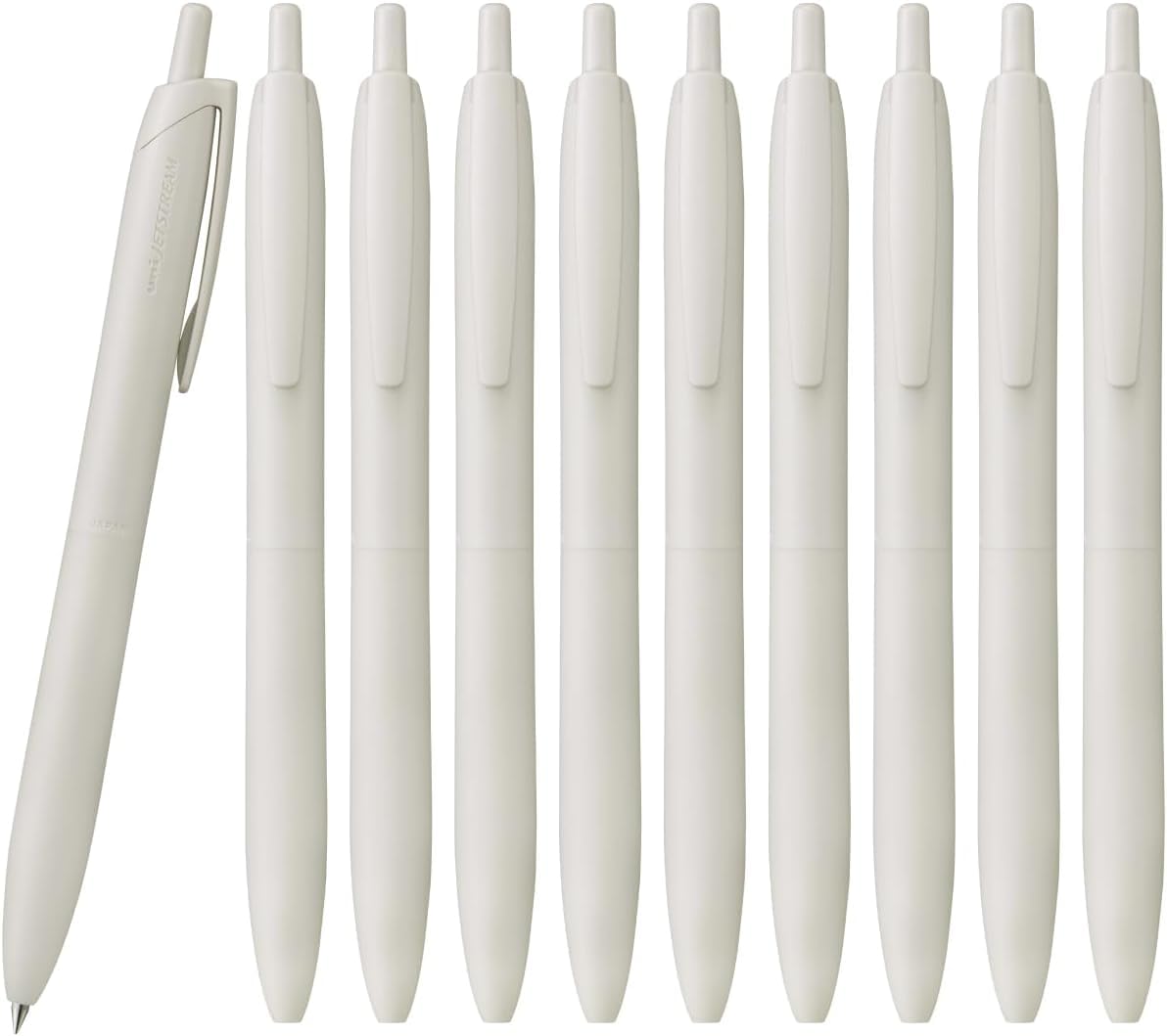 三菱鉛筆 Uni Jetstream Single Ballpoint Pen, Equipped with 0.5mm Lite Touch Ink (Black), Shell White