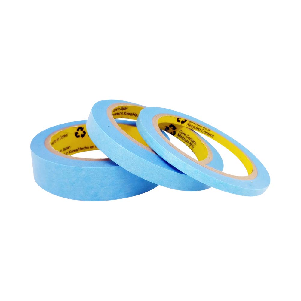 Blue Painters Tape Washi Paper - Assorted Size Multi Pack 44 Yard - No Residue Masking Tape for