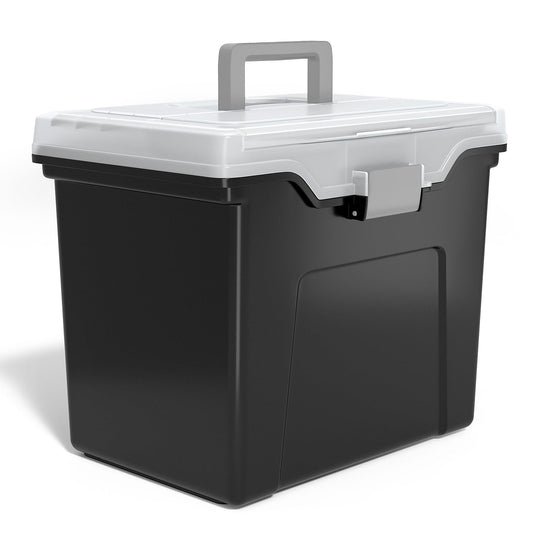 Staples File Folder Tote, Portable Filing Box for Letter Size Hanging Files