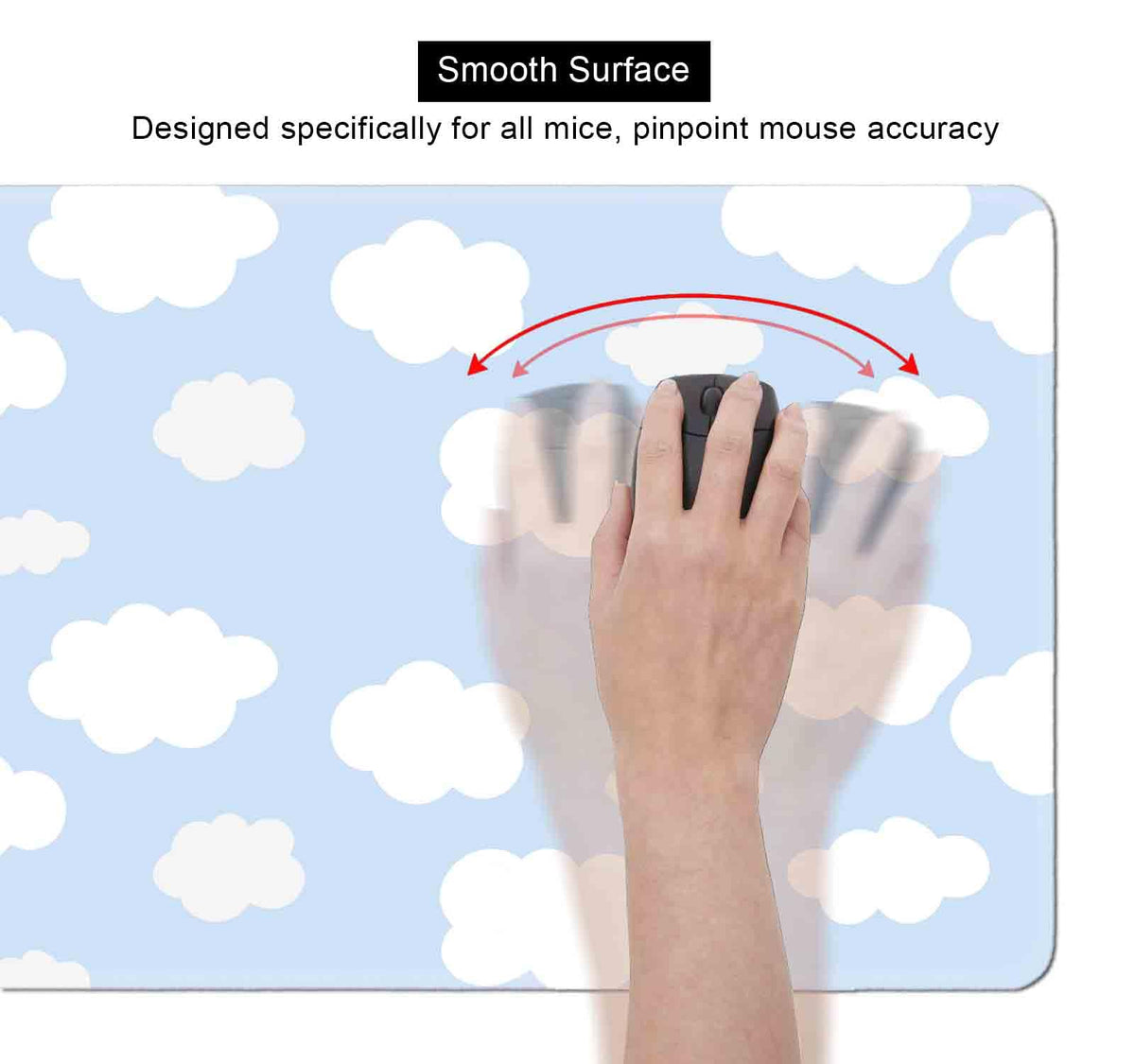 SXCKANG Cute Desk Pad, Blue Sky with Clouds Desk Mat, Large Mouse Pad, Protector Pad, Non-Slip