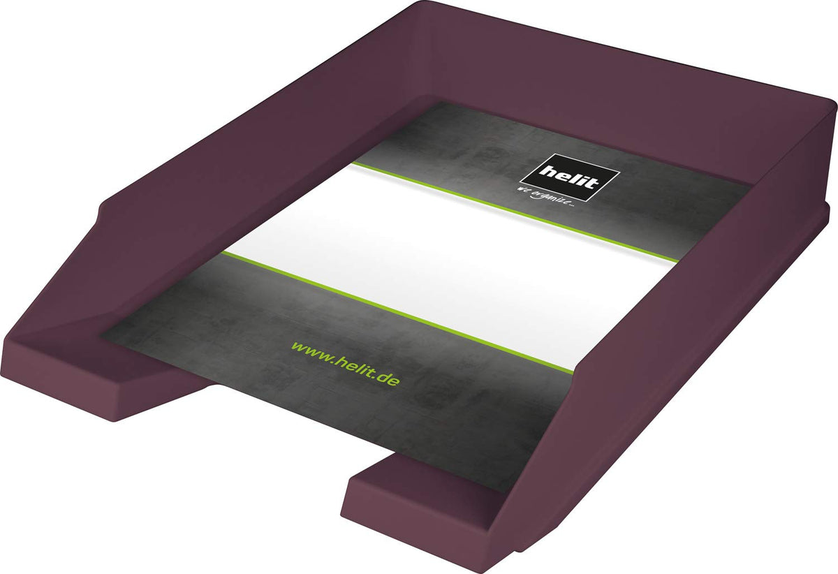 Helit - Letter Tray "The Green Staff", DIN A4-C4, Made from Recycled Plastic, Blue Angel Certified
