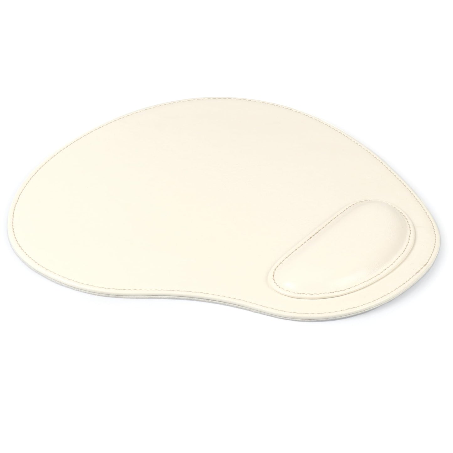 Londo PU Leather Oval Shape Non-Slip Mousepad with Wrist Rest Support, Waterproof Surface, Comfort