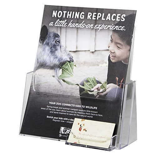 Clear-Ad - LHF-P120 - Flyer Holder with Business Card Pocket 8.5 x 11 (3 Pack 1ea)