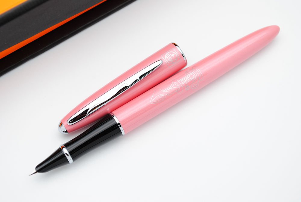 czxwyst Picasso 606 Ultrafine Accounting Fountain Pen EF Nib Original Box (Pearl Pink)