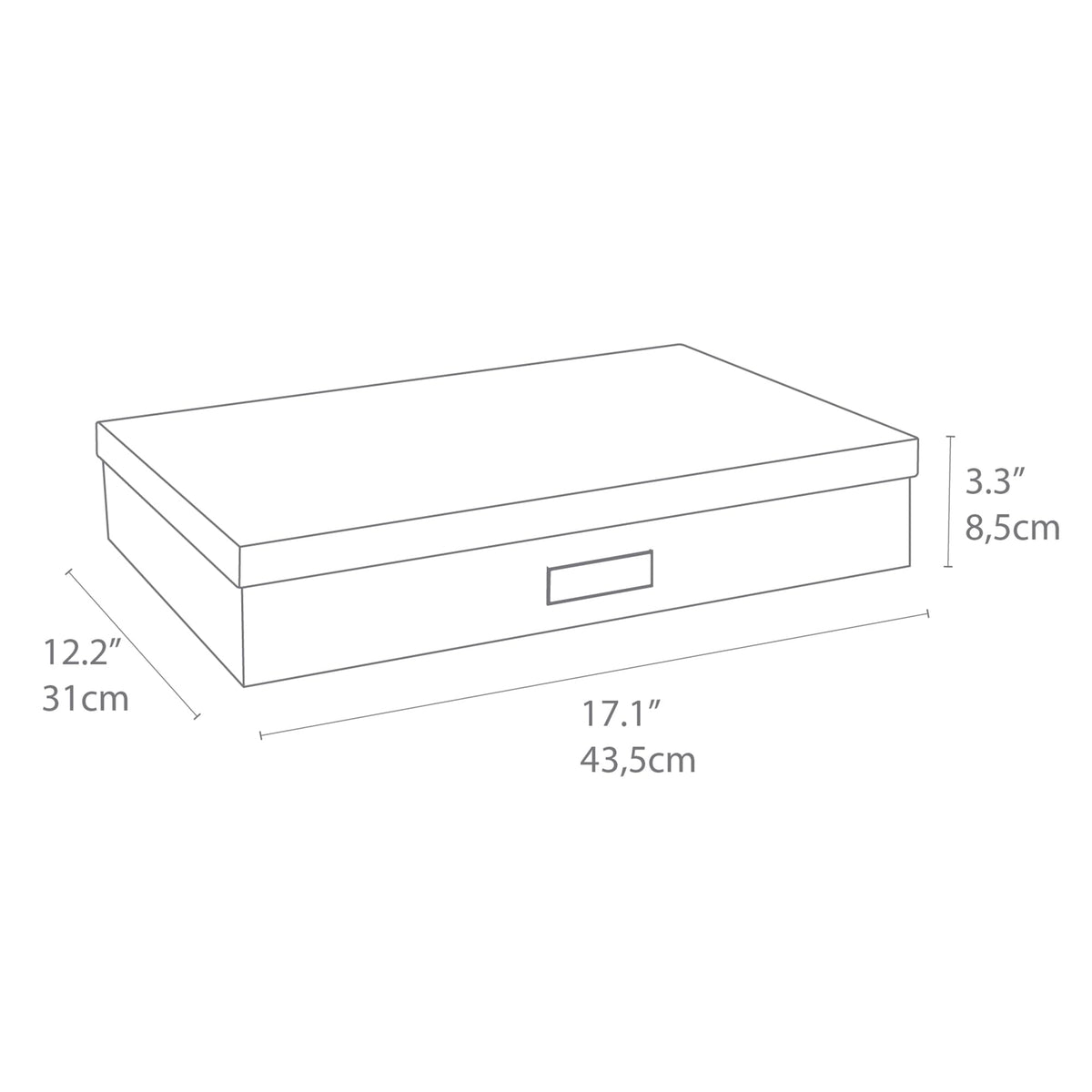Bigso Sverker Fiberboard Legal and Art Storage Box - Scrapbook Storage Box for Loose Papers and