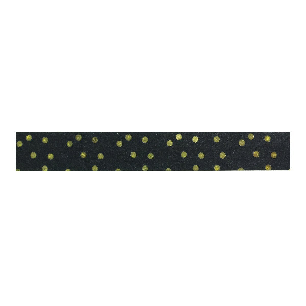 Wrapables Colorful Washi Masking Tape, Black and Metallic Gold Dots