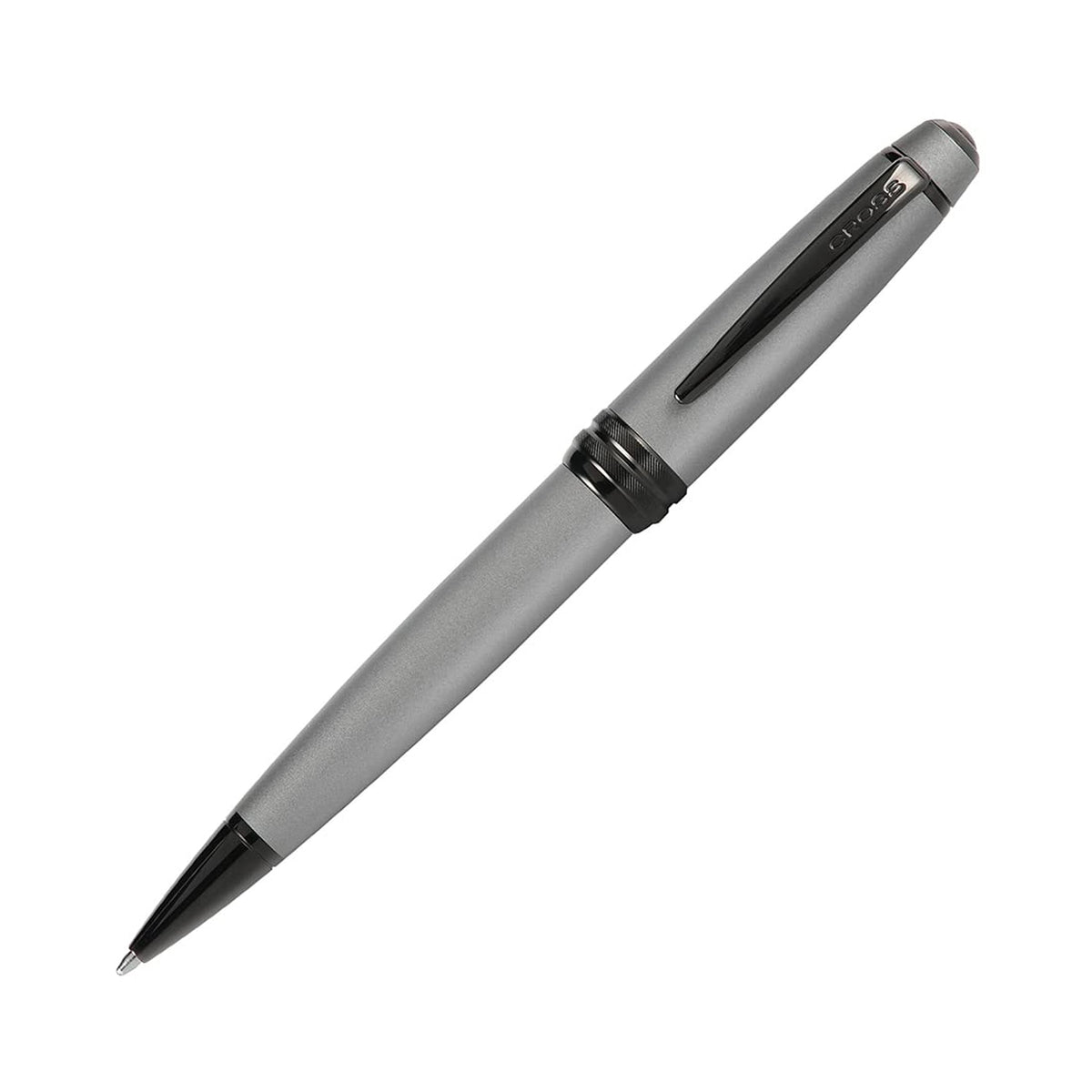 Cross Bailey Matte Gray Lacquer Ballpoint Pen, Medium Point, Black Ink
