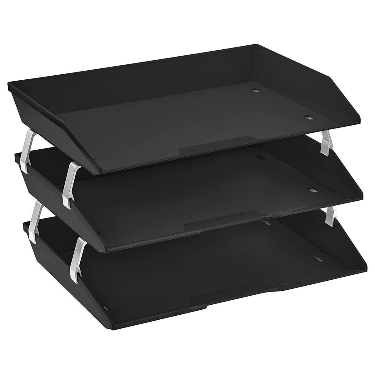 Acrimet Facility 3 Tier Letter Tray, Side Load, Letter Size/A4, Desktop File Organizer, Plastic