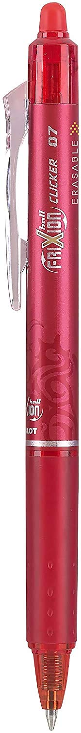 Pilot FriXion Clicker Erasable Gel Pens, Fine Point (0.7mm), Red Ink, 14-Pack - Refillable, Smooth