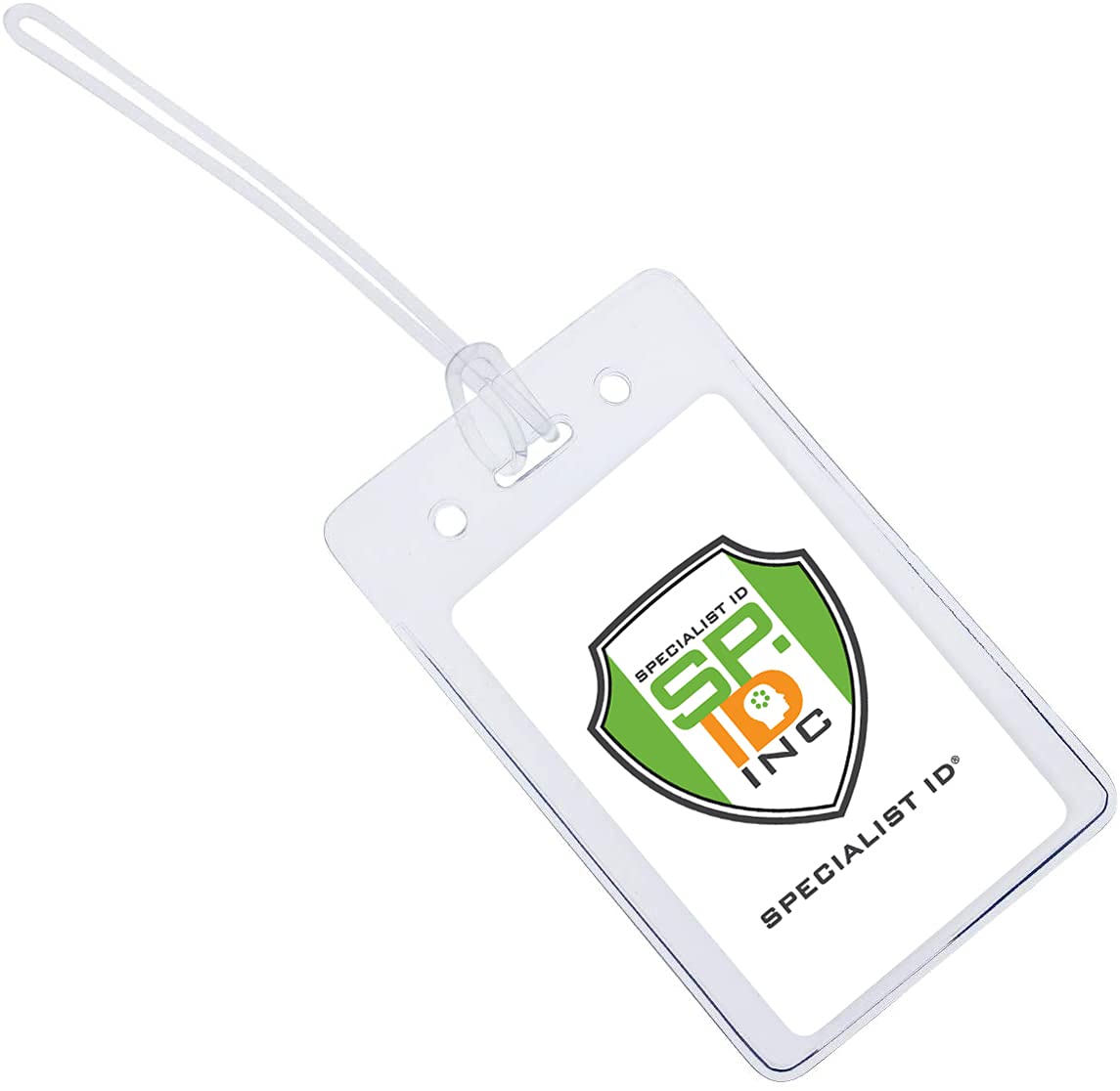 Bulk 25 Pack - Locking TOP Clear Plastic Luggage Identification Tags with Loops Included - Business