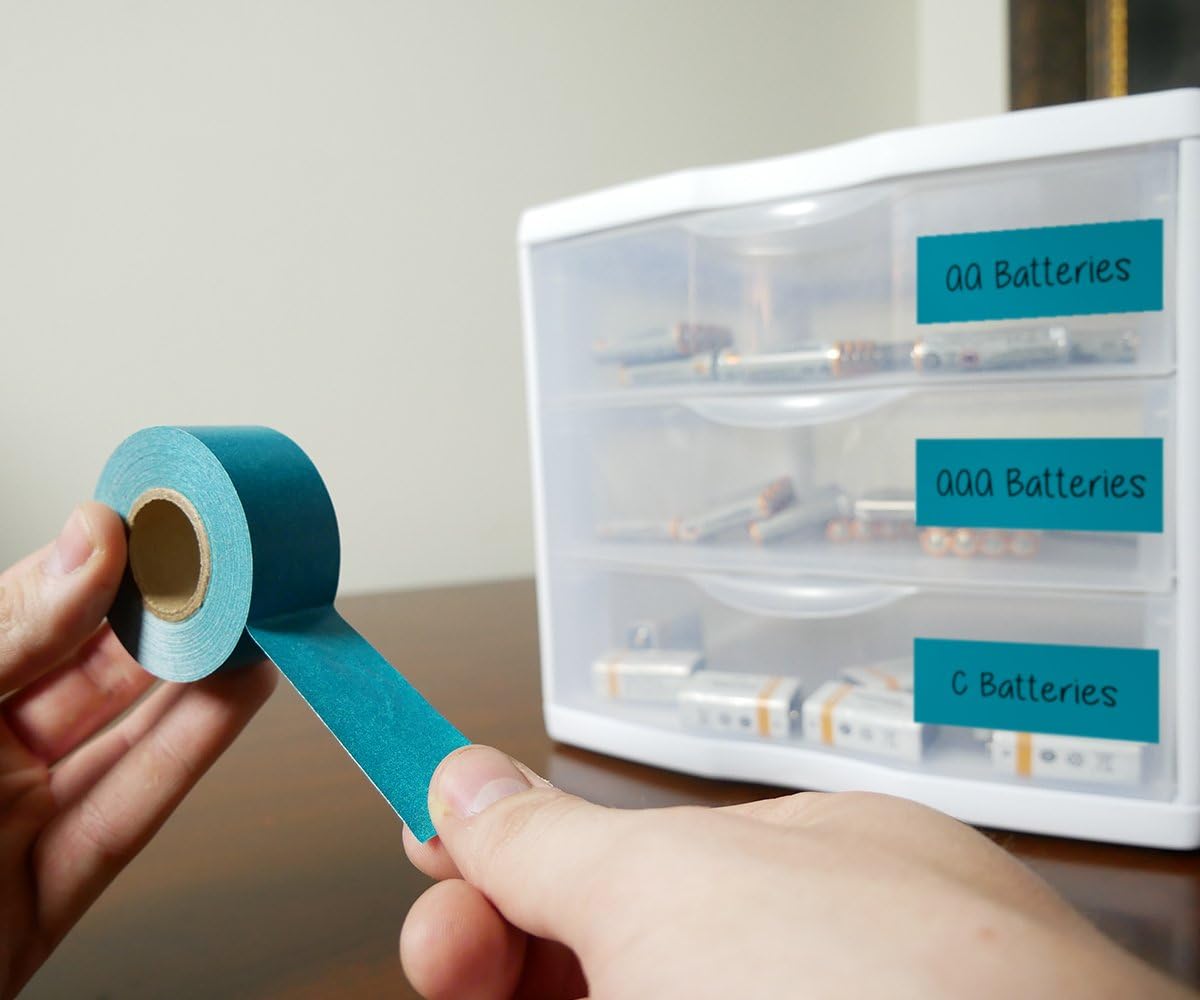 ChromaLabel 1 Inch Teal Removable Color Coding Tape 500 Inch Roll