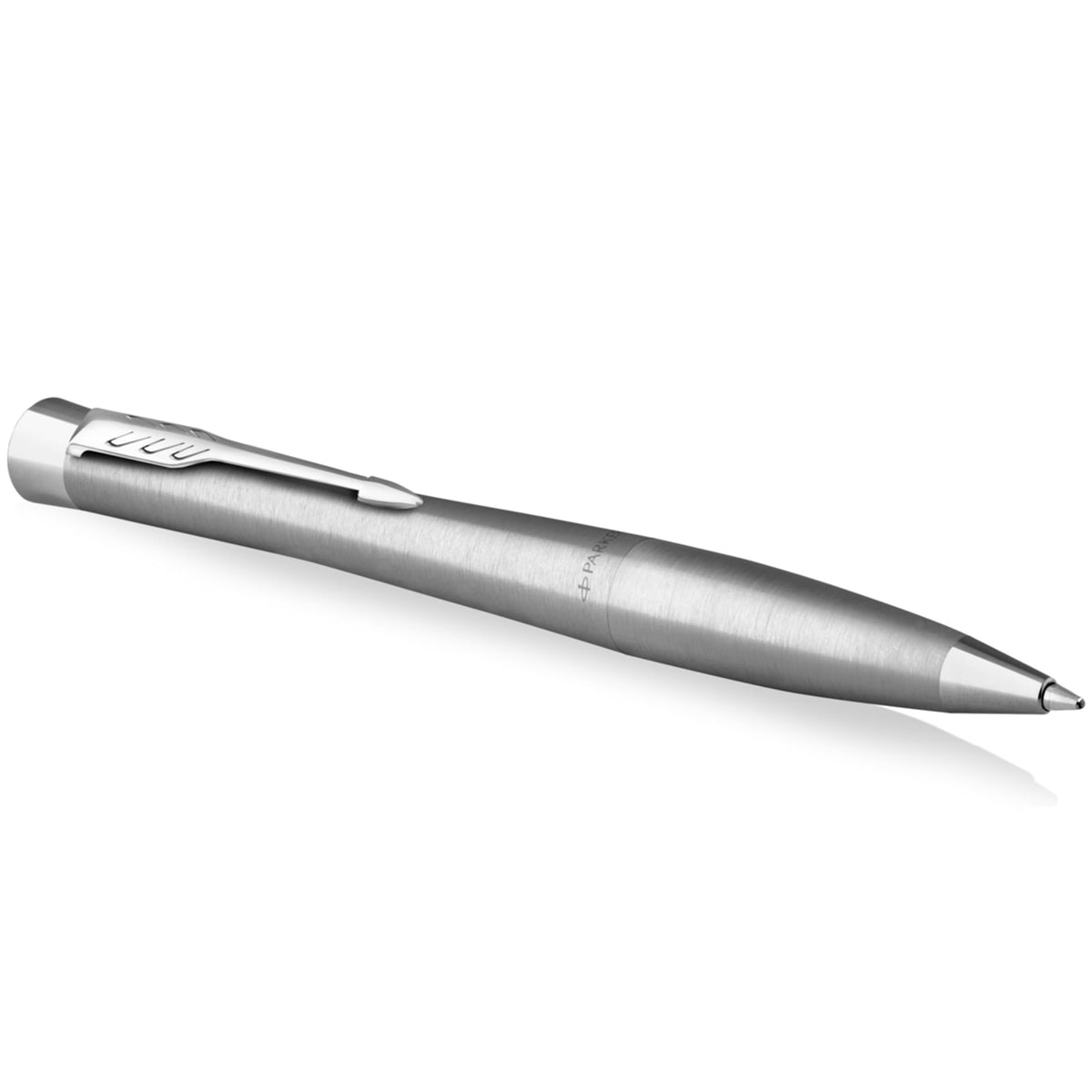 Parker Urban Twist Ballpoint Pen | Metro Metallic with Chrome Trim | Medium Point Blue Ink Refill |