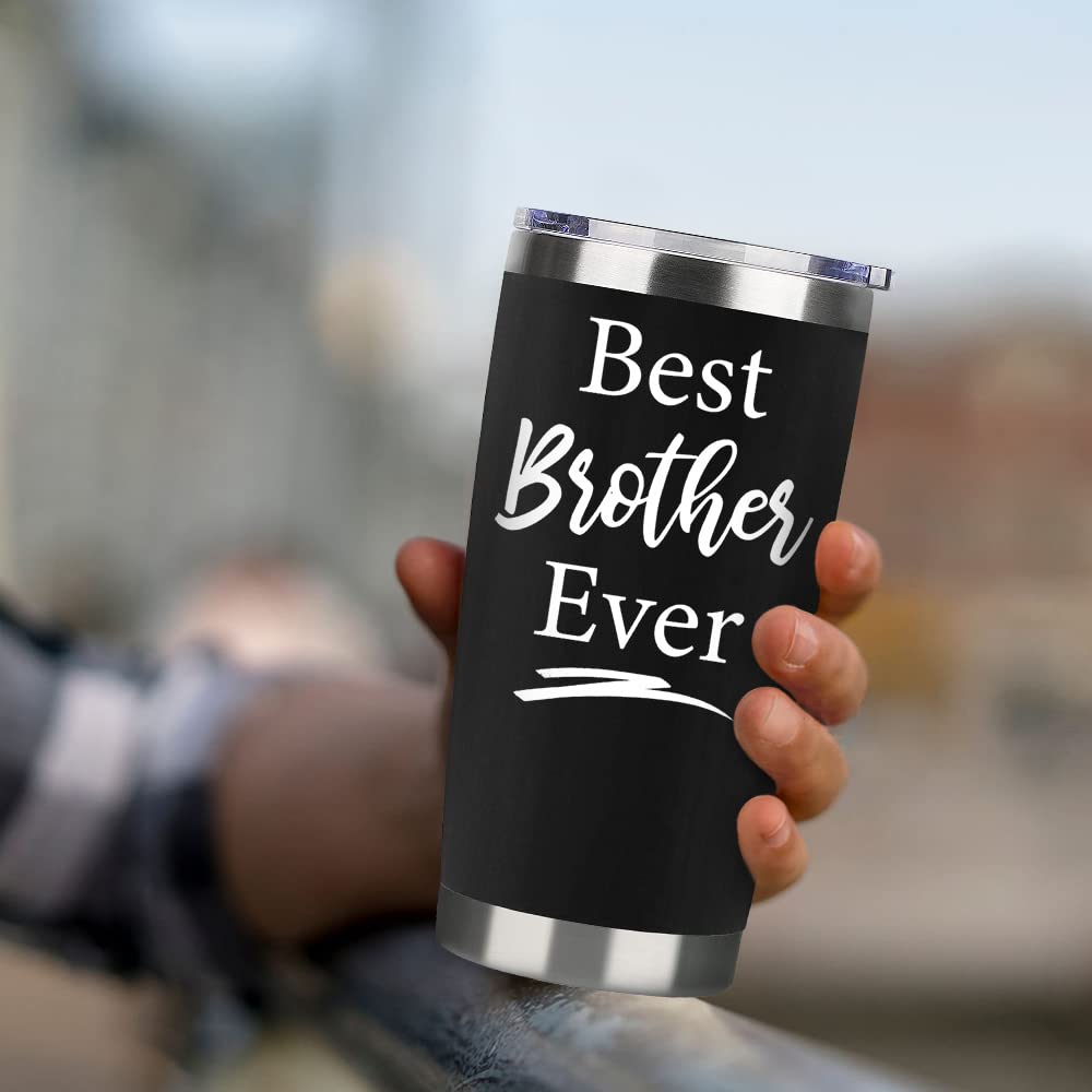 Brother Gifts From Sister Birthday Gift For Brother 20oz Black Best Brother Ever Wine Tumbler