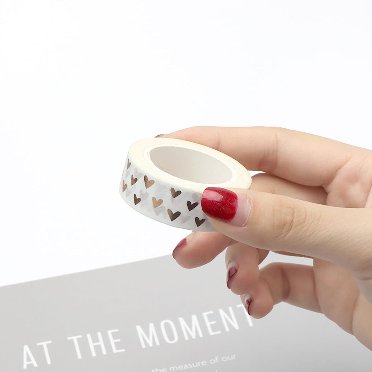 NatSumeBasics 2 Wedding Washi Tapes Foil Love Hearts Craft Masking Tape