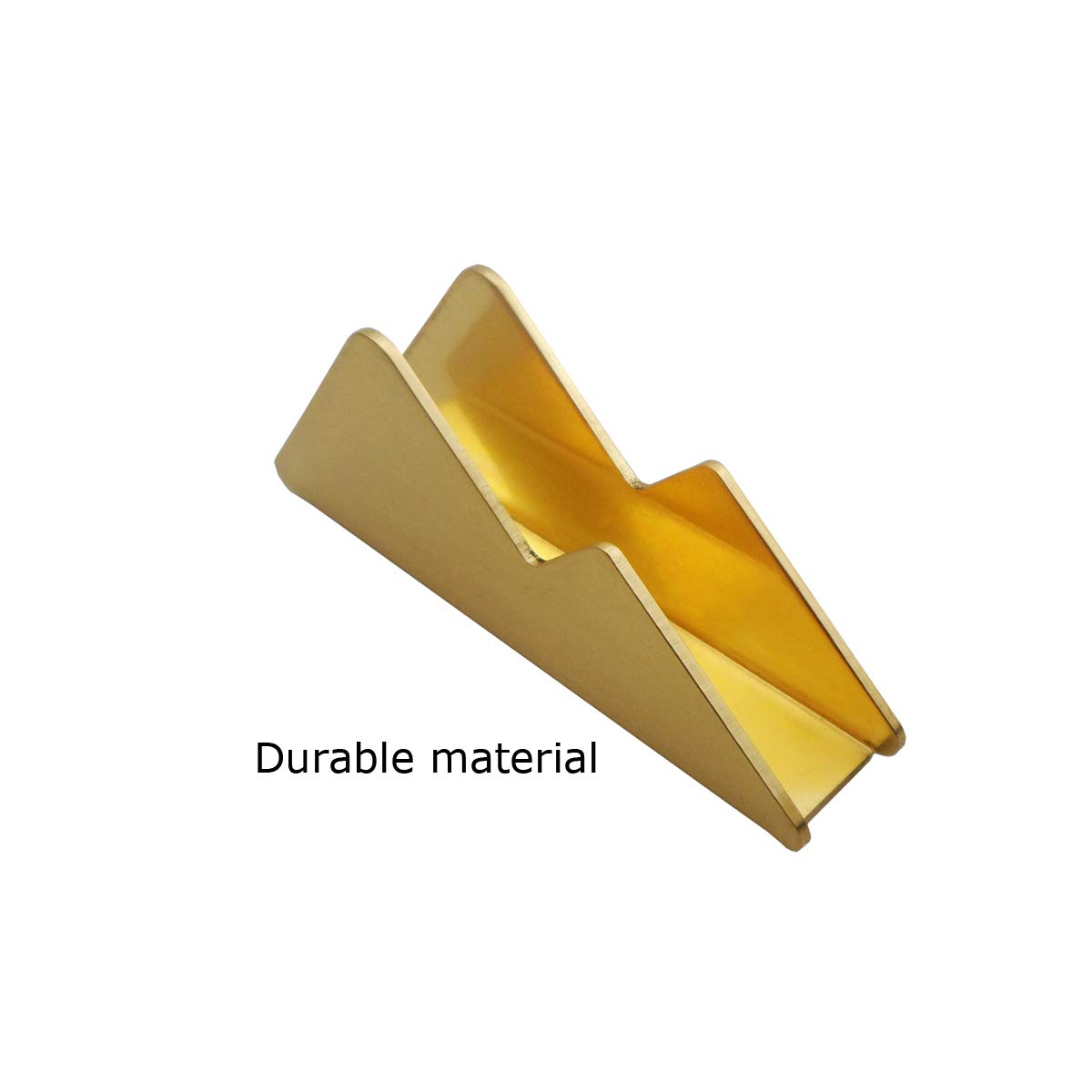enyuwlcm Metal Business Card Holder for Desk Brass Business Card Stand for Office Tabletop Counter