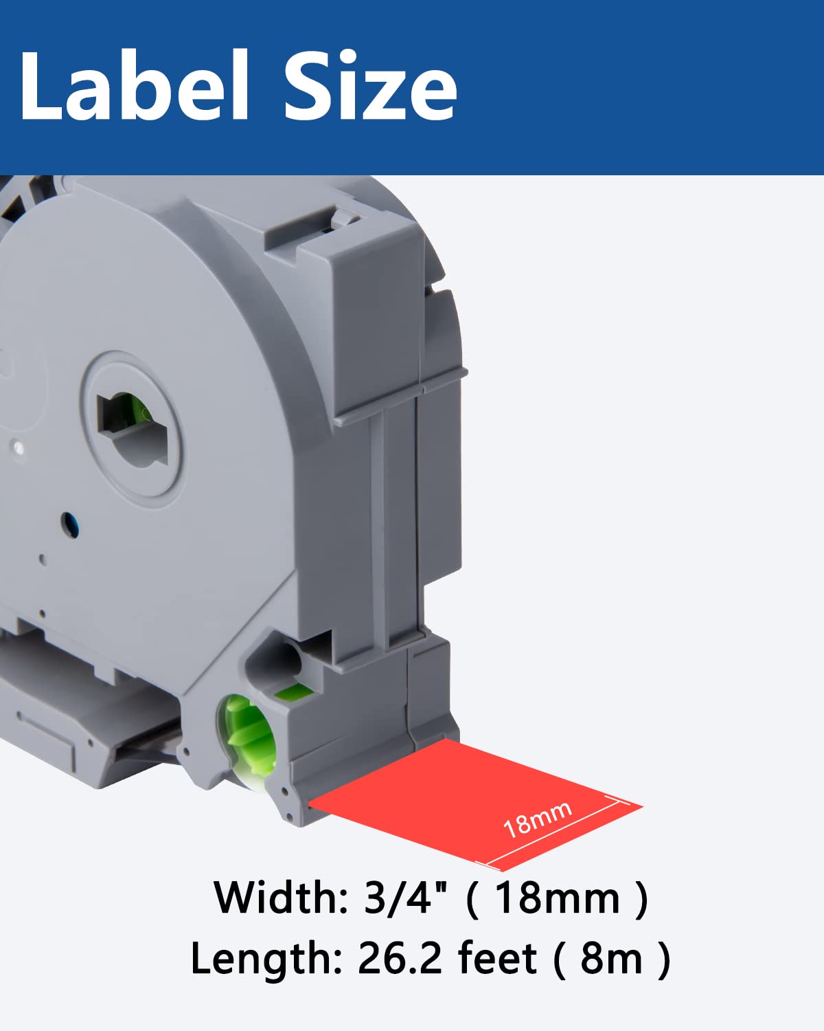 Msudoku TZ441 3PK Black on Red Compatible for Brother 18mm Label Tape