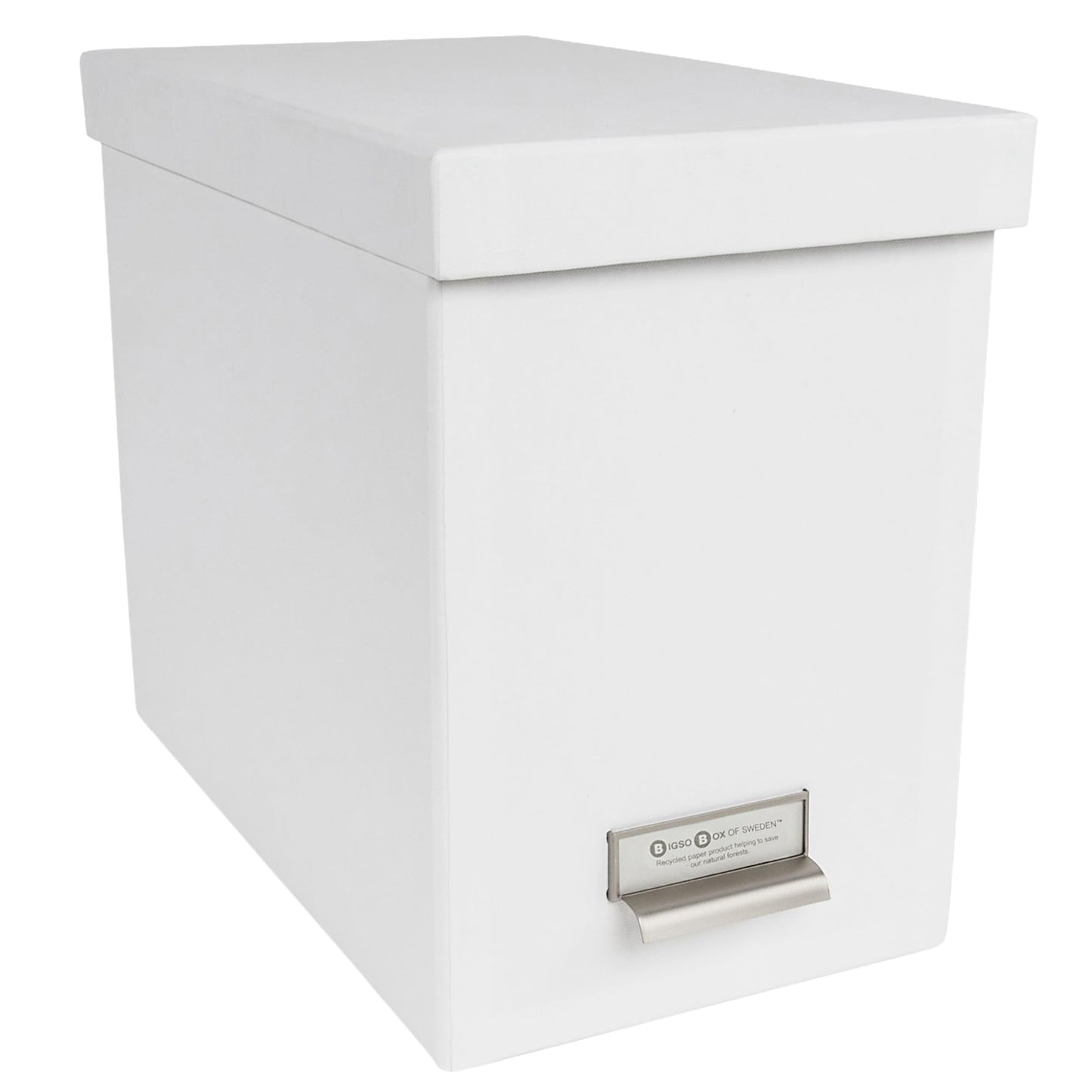 Bigso John Fiberboard Label Frame Desktop File Storage Box - Document Organizer for Important