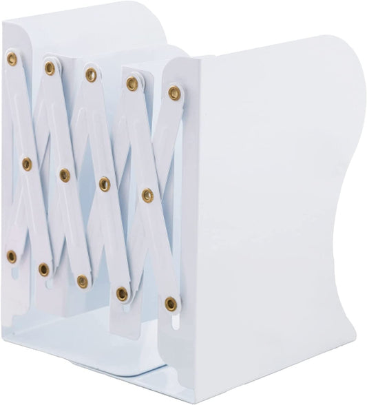 Zyners Adjustable Metal Bookends Heavy Duty for Shelves, 2 Dividers, Anti-Slip Design Expandable