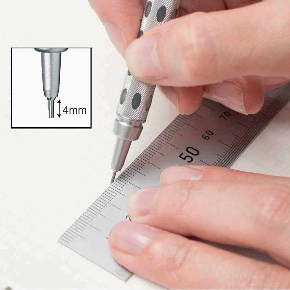 Pentel Packaged Graph Gear 1000 Automatic Drafting Pencil, 0.5mm, Grey Accents, 1 Pencil (XPG1015)
